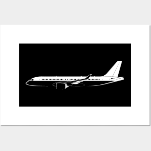 A220-300 (CS300) Silhouette Posters and Art